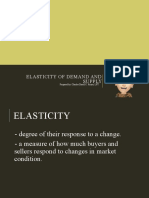 Lesson 5 and 6 - Elasticity of Supply and Demand
