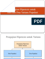 Pengujian Hipotesis Untuk Varians