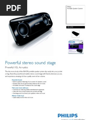 sba290 portable speaker system