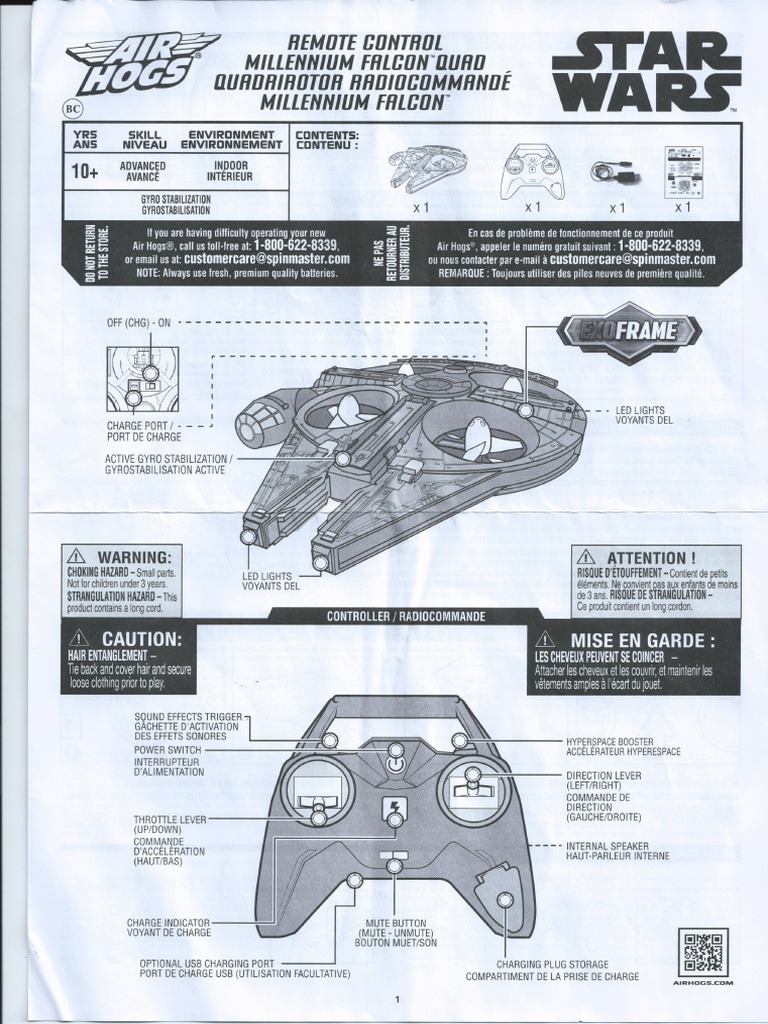 Air hogs millennium falcon quad hotsell