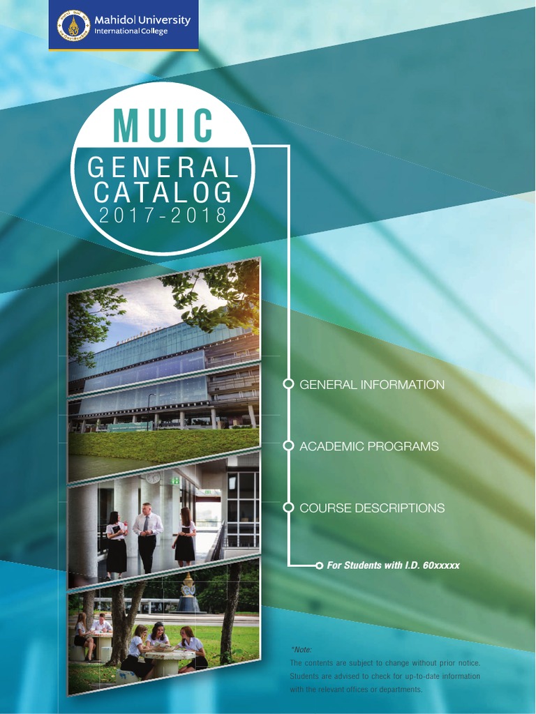 Muic Catalog 2017 PDF English Studies Economics