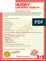 Job Interview Form
