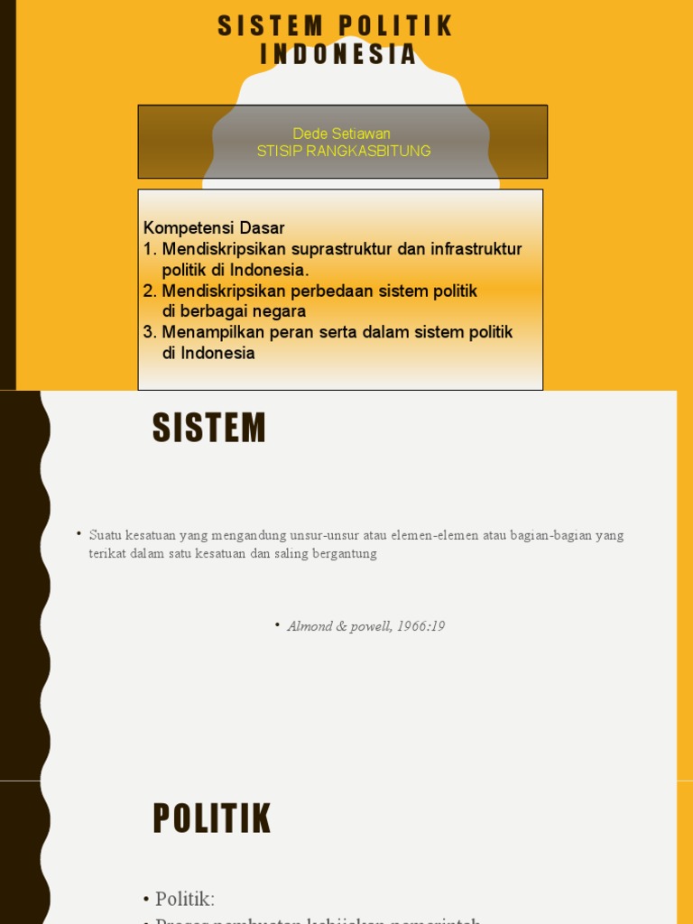 SISTEM POLITIK INDONESIA Last 1 | PDF