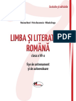 Fise de Lucru Limba Si Literatura Romana Clasa A Vii A Ok Editabil