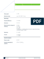 AS Physics: Formula Sheet (Unit 2)