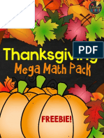 Mega Math Pack: Thanksgiving