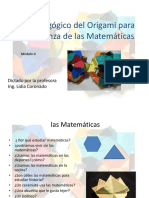 Uso Pedagógico Del Origami para La Enseñanza de Las Matemáticas