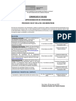 COMUNICADO N° 002-2022