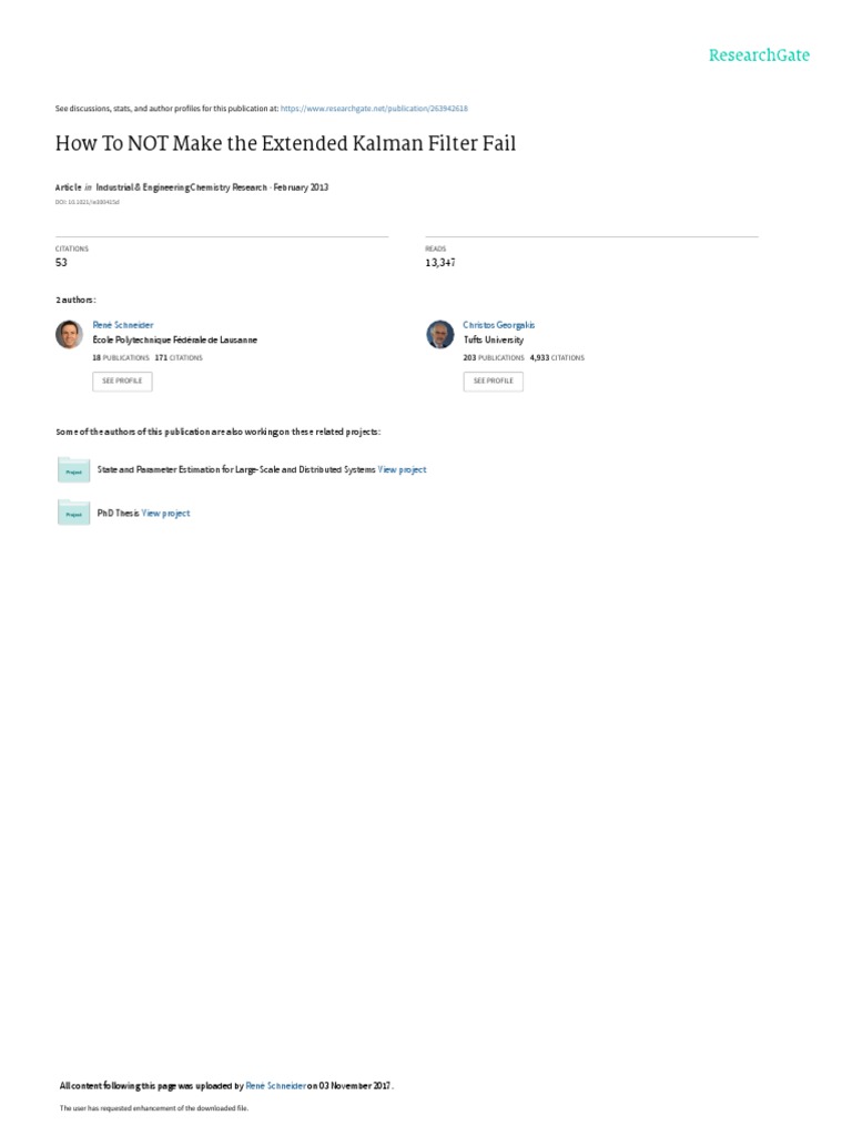 Schneider 2013 How To NOT Make The Extended Kalman Filter
