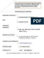 BROCHURE - INVERSIONES THERON SAC.