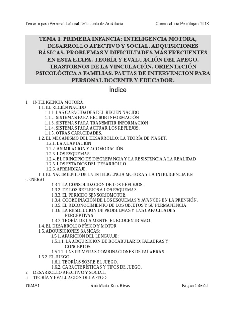 Desarrollo Infantil en la Primera Infancia | PDF | Aprendizaje ...