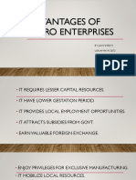 Advantages of Micro Enterprises: By:Qais Sheikh USN:4MW19CS072