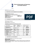 Ficha de Segurança Tinta Acrílica