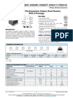 VOD205T, VOD206T, VOD207T, VOD211T, VOD213T, Optocoupler, Phototransistor Output, Dual Channel, SOIC-8 Package