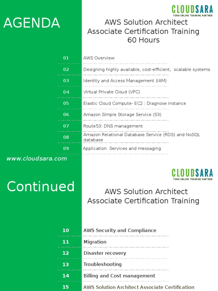 Aws Certified Solutions Architect Associate Training PDF Free | PDF ...