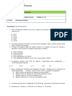 Distribuição eletrônica em níveis de energia