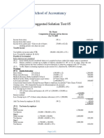 Rise School of Accountancy: Suggested Solution Test 05