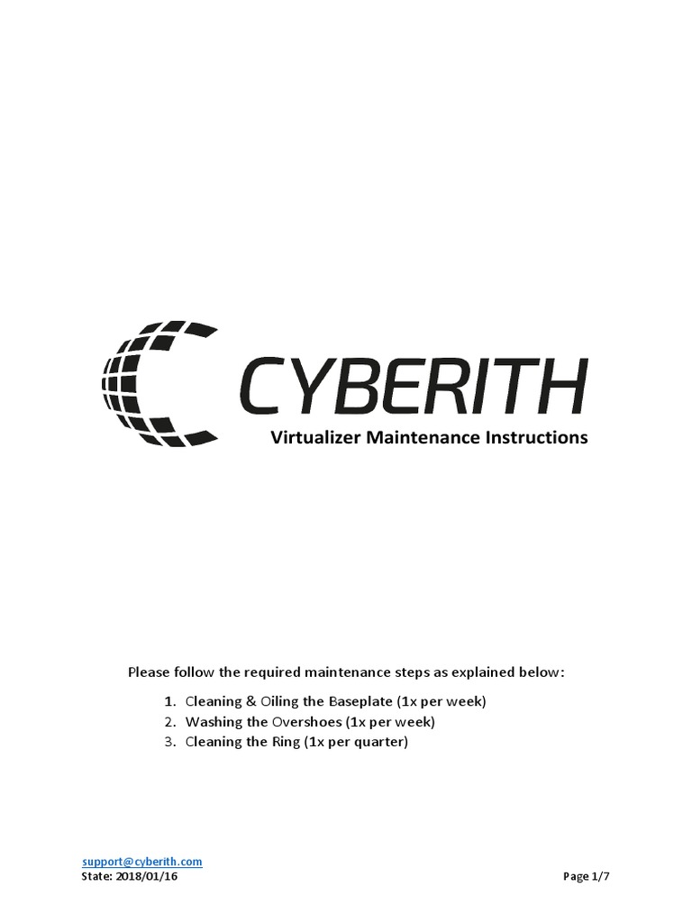 Virtualizer Maintenance Guide | PDF | Equipment | Manufactured Goods