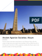 Ancient Agrarian Societies: Aksum: by David Baker