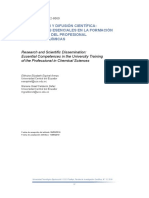 Investigación Y Difusión Científica: Competencias Esenciales en La Formación Universitaria Del Profesional en Ciencias Químicas