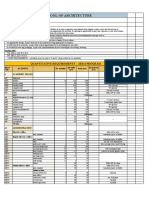 A School of Architecture: Quantitative Requirements - Area Program