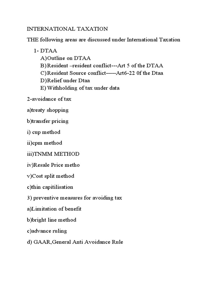 International Taxation | PDF | Tax Treaty | Taxes