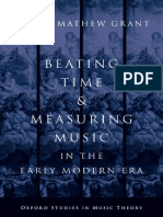 (Oxford Studies in Music Theory) Grant, Roger Mathew - Beating Time & Measuring Music in The Early Modern Era-Oxford University Press (2014)
