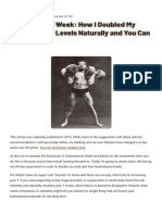 Testosterone Week: How I Doubled My Testosterone Levels Naturally and You Can Too