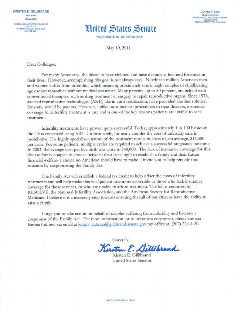 Dear Colleague Letter PDF Infertility Assisted Reproductive Technology