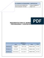 Requisitos proveedores contratistas