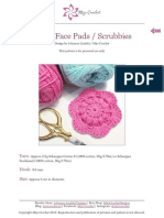 Floret Face Pads / Scrubbies: Yarn: Hook: Size