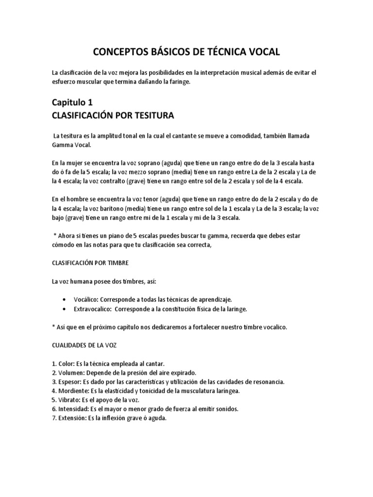 Intensidad y Técnica Vocal | PDF | Laringe | Sonido