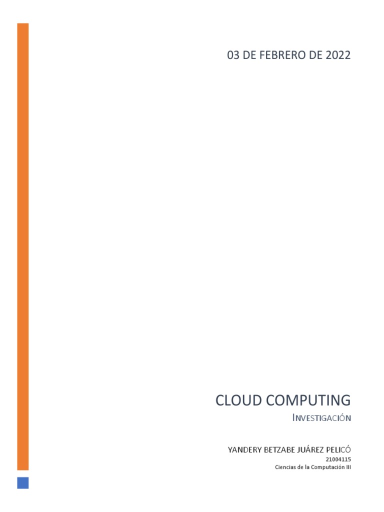 Introducción a Cloud Computing y Tipos | PDF | Computación en la nube ...