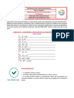 Matemática para Quinto Bachillerato Factorización Tarea 4 Semana 7