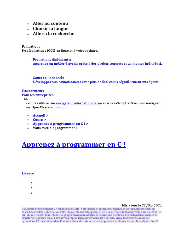 Apprenez à programmer en C | PDF | Langage de programmation | Code source