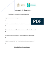 Cuestionario Diagnóstico Constitucional