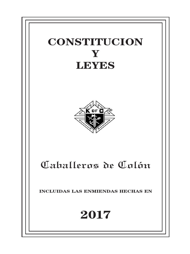 Caballeros de Colón CharterConstLaws30 PDF Legislador Iglesia