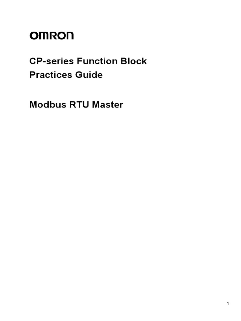 Modbus RTU Master Function Block Guide | PDF | Booting | Computing