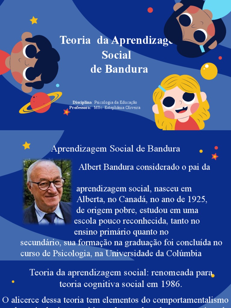 A Teoria da Aprendizagem Social de Bandura: Os Princípios da Modelagem ...