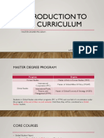 Introduction To GSIS Curriculum
