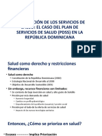 Priorización de Los Servicios de Salud en La RD