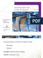Writing Descriptive & Narrative Paragraphs - Power Point Sample PDF