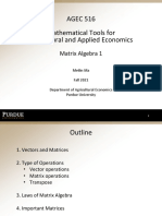 AGEC516 - L9-10 - Matrix Algebra I