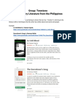Group: Twenione 21st Century Literature From The Philippines