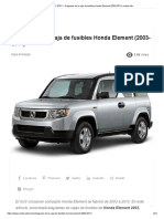 2021 Diagrama de La Caja de Fusibles Honda Element (2003-2011)