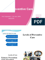 Levels of Preventive Care