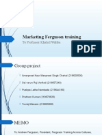 Marketing Ferguson Training: To Professor Khaled Wahba