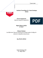 Diferentes Tipos de Contratos de Trabajo Según El Código de Laboral en República Dominicana.