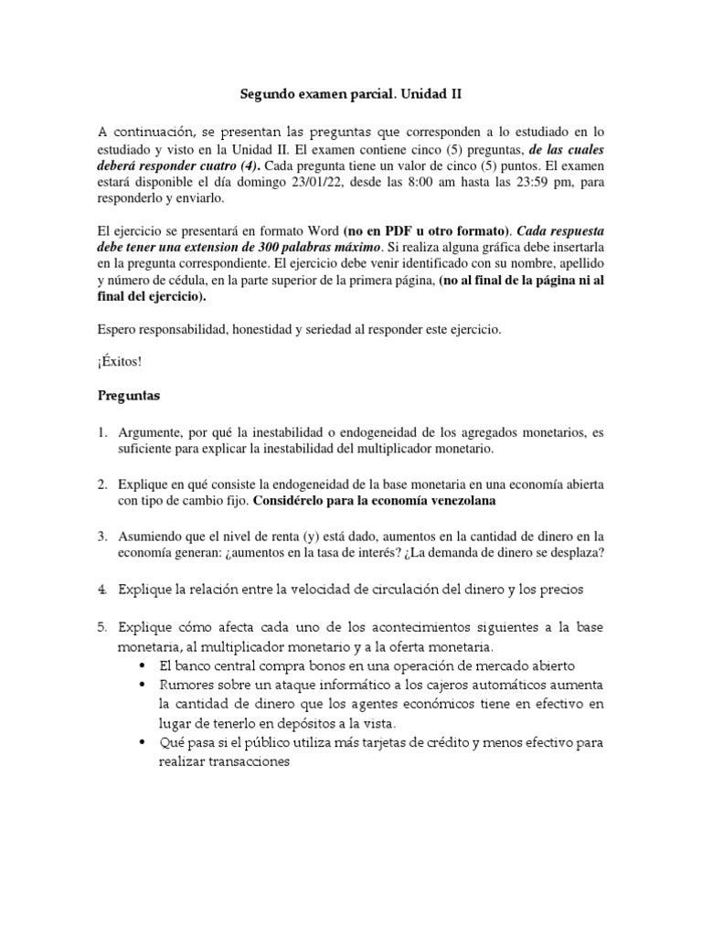 Segundo Examen Parcial Unidad II | PDF | Crecimiento personal y profesional