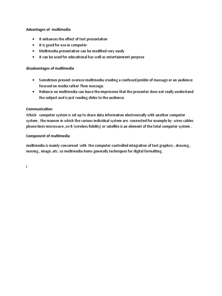 Advantages of Multimedia | PDF